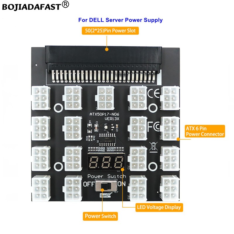 Placa de conexión de fuente de - 2400W Server Psu Breakout Board reseña y precio